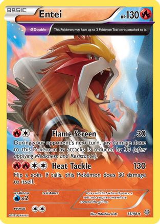 Entei (15) 15/98 - XY Ancient Origins Holofoil