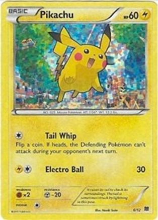 Pikachu - 6/12 6/12 - McDonalds Promos 2015 Holofoil