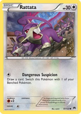 Rattata 87/122 - XY BREAKpoint Reverse Holofoil