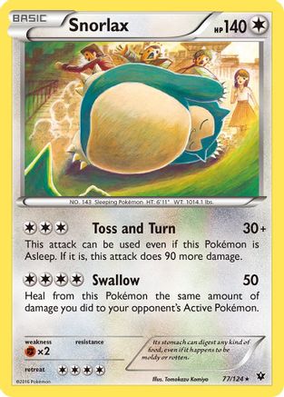 Snorlax 77/124 - XY Fates Collide Reverse Holofoil