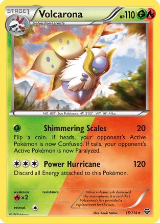 Volcarona 15/114 - XY Steam Siege Reverse Holofoil