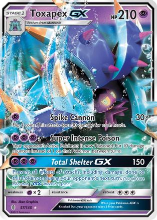 Toxapex GX 57/145 - SM Guardians Rising Holofoil