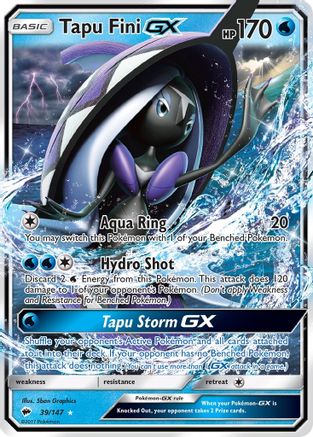 Tapu Fini GX 39/147 - SM Burning Shadows Holofoil