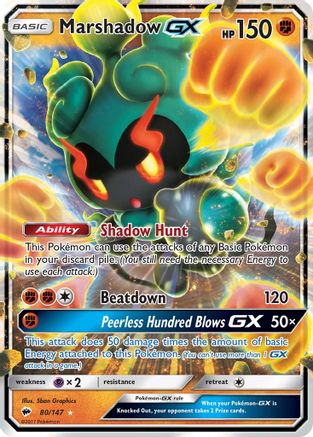 Marshadow GX 80/147 - SM Burning Shadows Holofoil