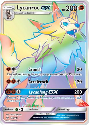 Lycanroc GX (Secret) 155/147 - SM Burning Shadows Holofoil