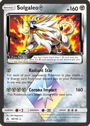 Solgaleo Prism Star 89/156 - SM Ultra Prism Holofoil