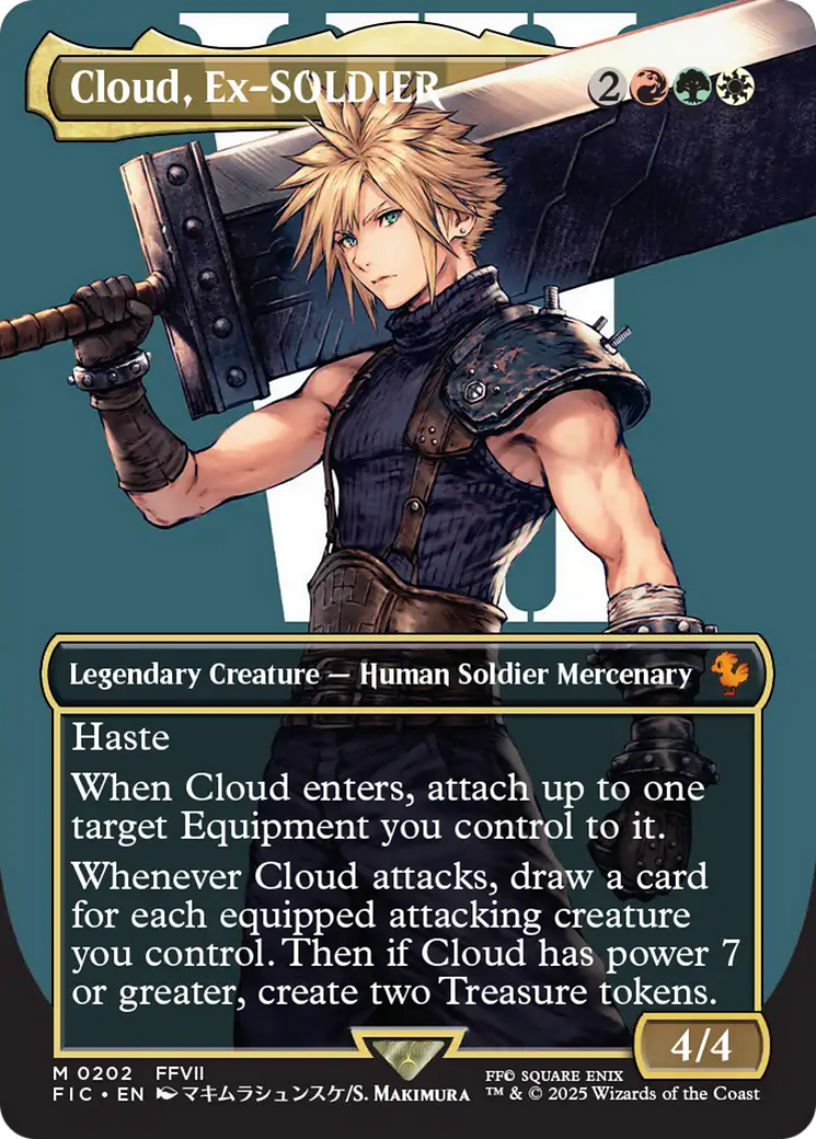 Cloud, Ex-SOLDIER (Borderless) (FIC-202) - Commander: FINAL FANTASY (Borderless) Foil