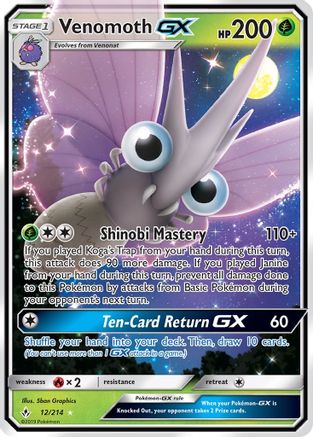 Venomoth GX 12/214 - SM Unbroken Bonds Holofoil