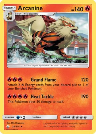 Arcanine 22/214 - SM Unbroken Bonds Holofoil