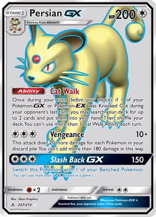 Persian GX (Full Art) 207/214 - SM Unbroken Bonds Holofoil