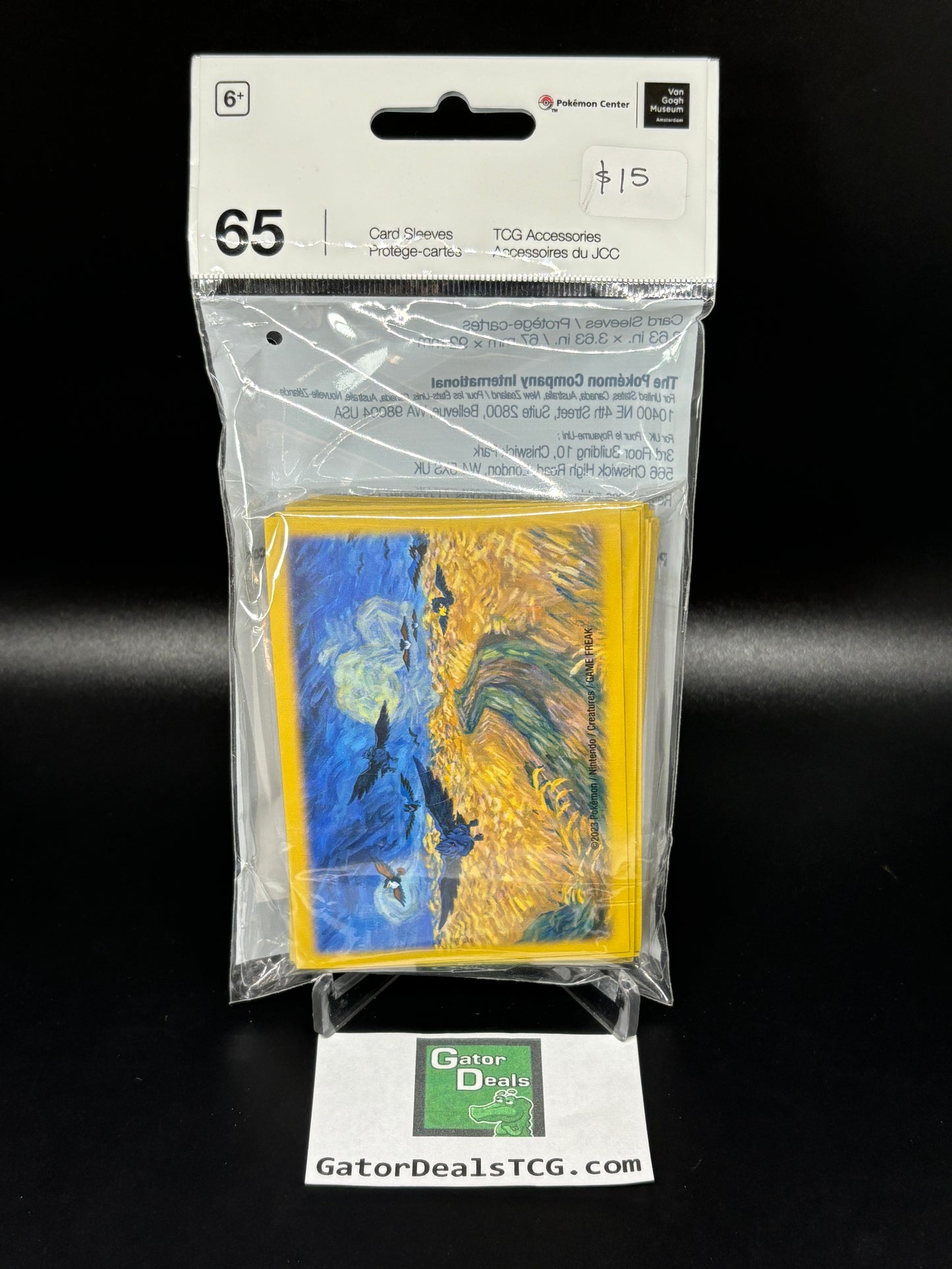 Pokémon Center × Van Gogh Museum: Corviknight Inspired by Wheatfield with Crows Card Sleeves (65 Sleeves) $7.99