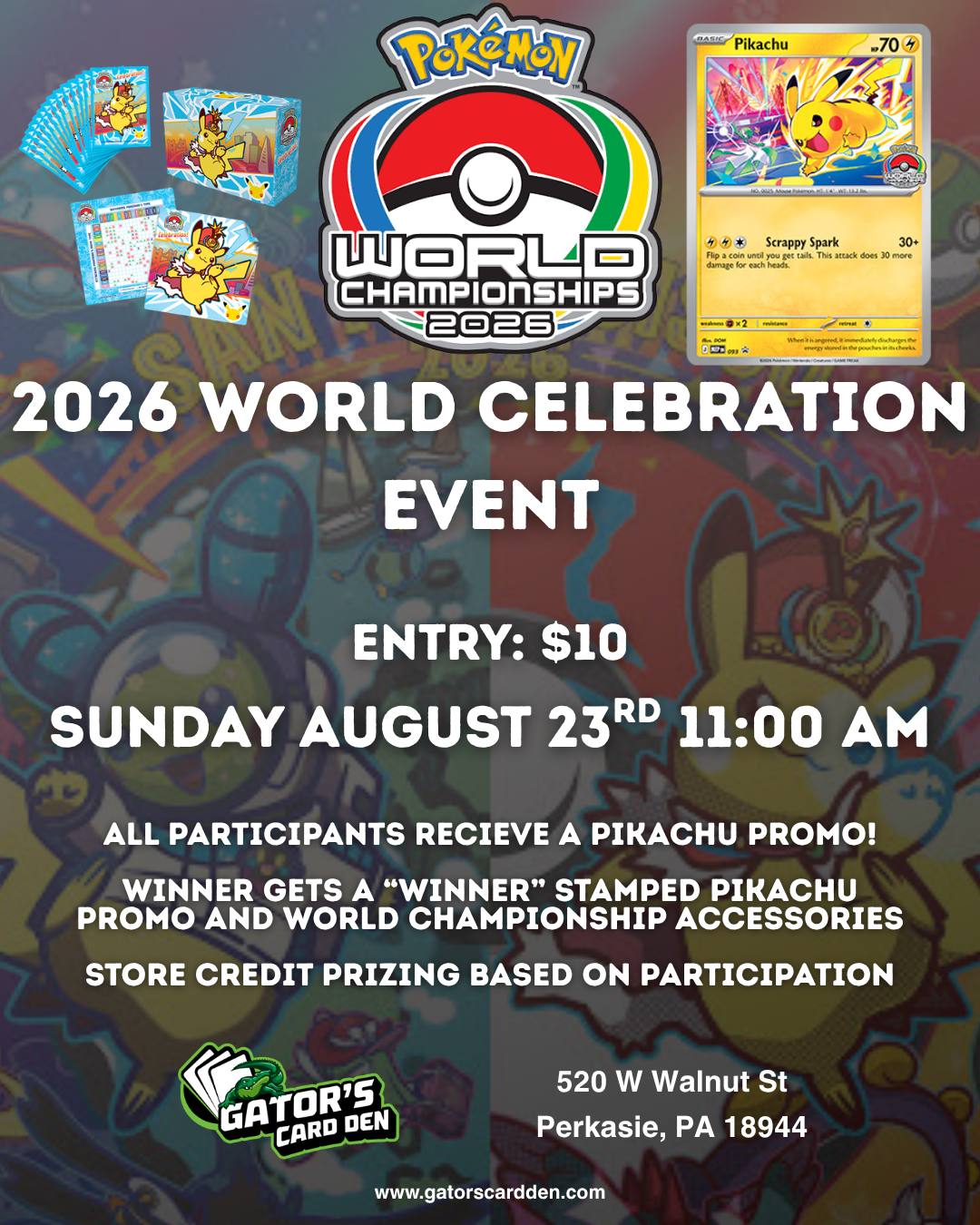 Pokemon TCG Worlds Celebration Tournament - 8/23/2026 - 11:00 AM