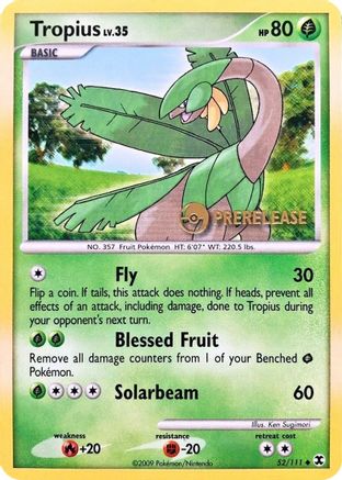 Tropius - 52/111 (Prerelease) 52 - Nintendo Promos