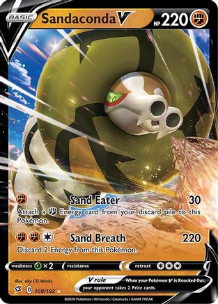 Sandaconda V 108/192 - SWSH02 Rebel Clash Holofoil