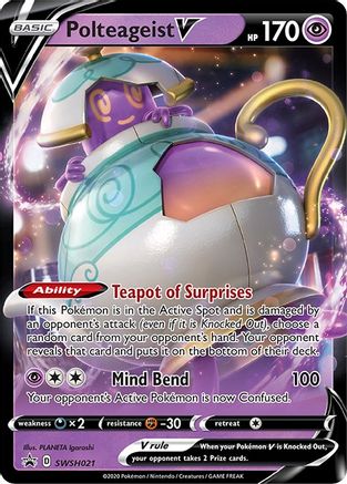 Polteageist V - SWSH021 SWSH021/307 - SWSH Sword & Shield Promo Cards Holofoil