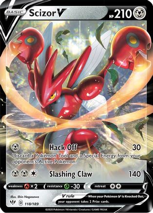 Scizor V 118/189 - SWSH03 Darkness Ablaze Holofoil
