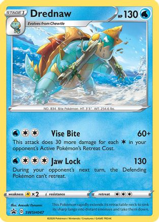 Drednaw - SWSH047/307 - SWSH Sword & Shield Promo Cards Holofoil