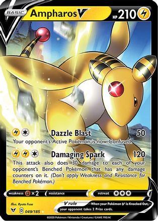 Ampharos V 49/185 - SWSH04 Vivid Voltage Holofoil