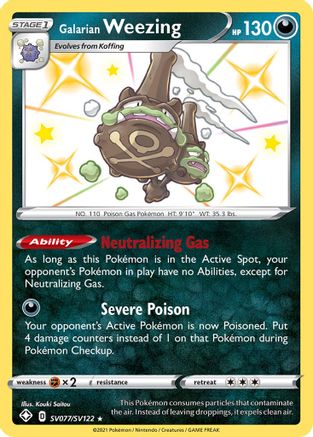 Galarian Weezing SV077/122 - Shining Fates Shiny Vault Holofoil