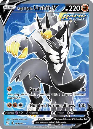 Rapid Strike Urshifu V (Full Art) 152/163 - SWSH05 Battle Styles Holofoil