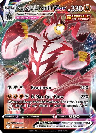 Single Strike Urshifu VMAX 86/163 - SWSH05 Battle Styles Holofoil