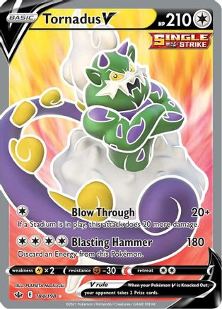 Tornadus V (Full Art) 184/198 - SWSH06 Chilling Reign Holofoil
