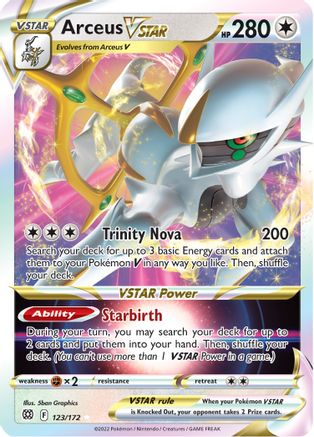 Arceus VSTAR 123/172 - SWSH09 Brilliant Stars Holofoil