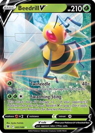 Beedrill V 1/189 - SWSH10 Astral Radiance Holofoil