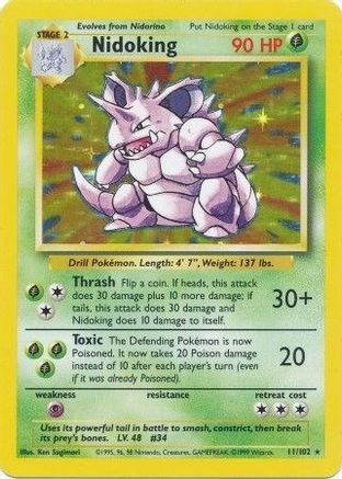 Nidoking 11/102 - Base Set Holofoil