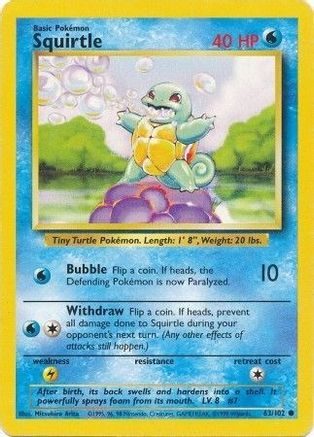 Squirtle 63/102 - Base Set