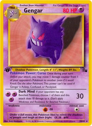 Gengar (20) 20/62 - Fossil Unlimited