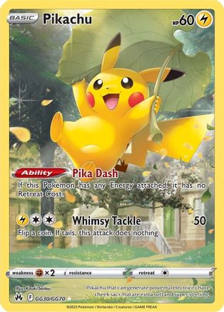 Pikachu GG30/70 - Crown Zenith Galarian Gallery Holofoil