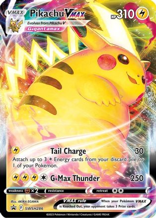 Pikachu VMAX - SWSH286 SWSH286/298 - SWSH Sword & Shield Promo Cards Holofoil
