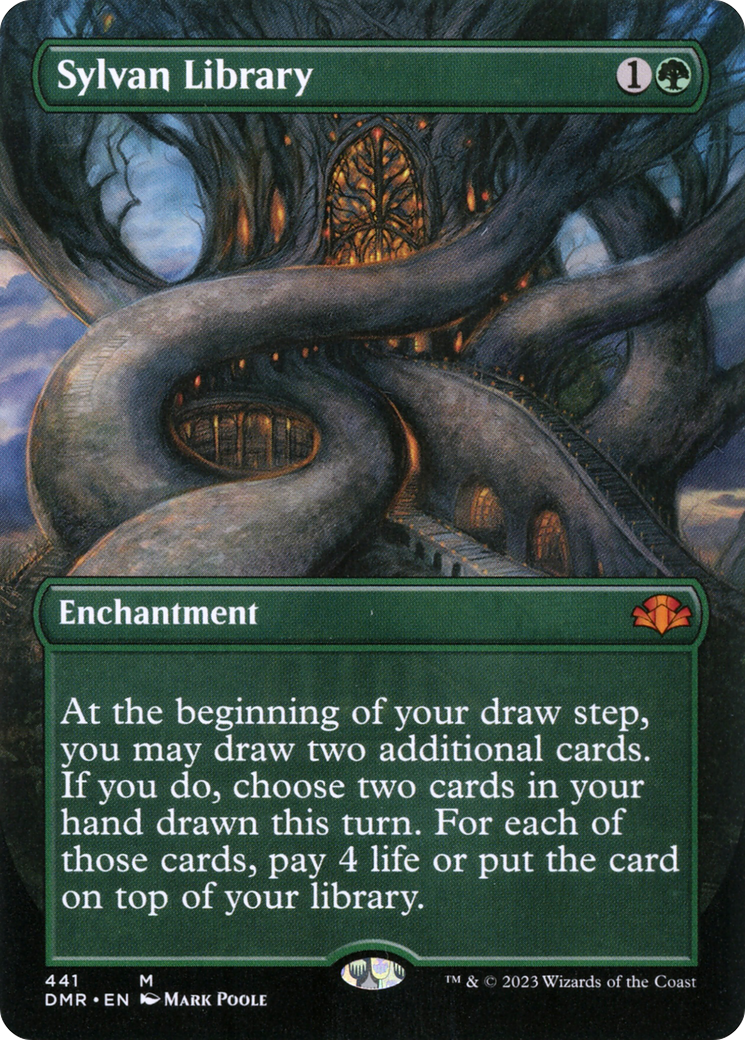 Sylvan Library (Borderless) (DMR-441) - Dominaria Remastered (Borderless) Foil