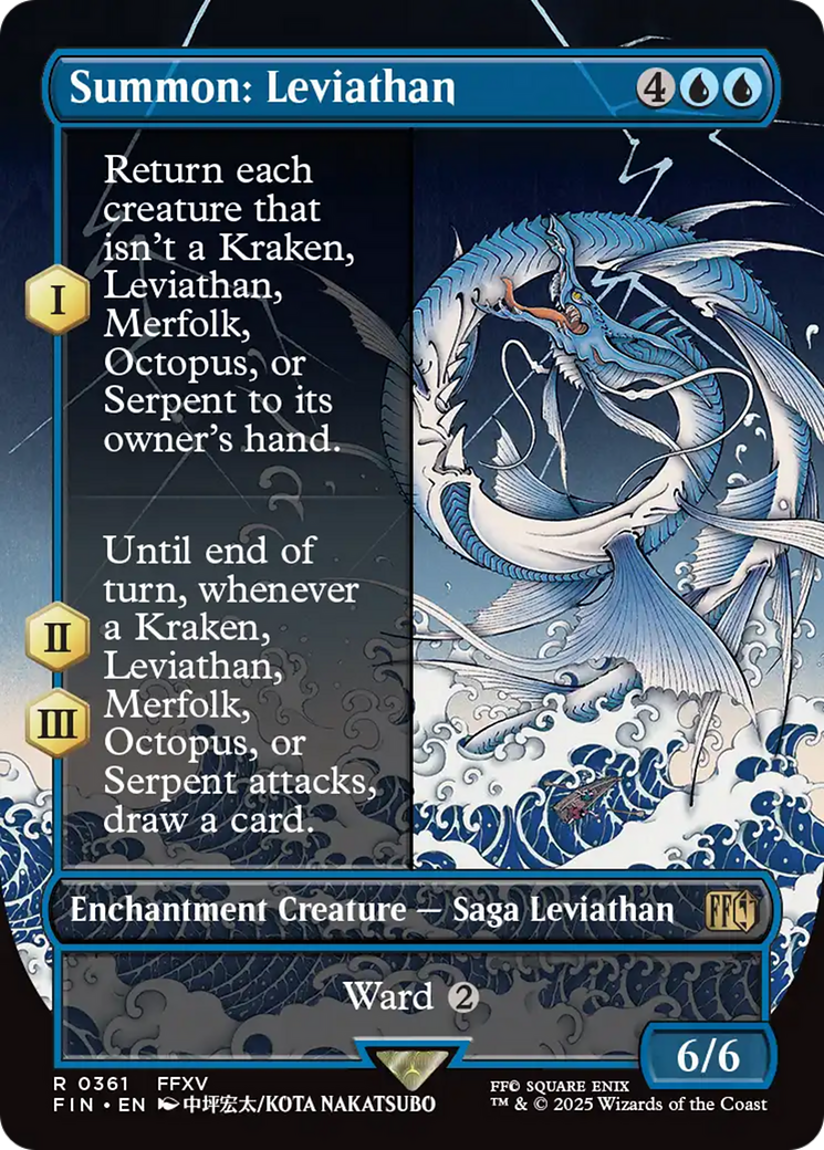 Summon: Leviathan (Borderless) (FIN-361) - FINAL FANTASY: (enchantment) (Borderless) Foil