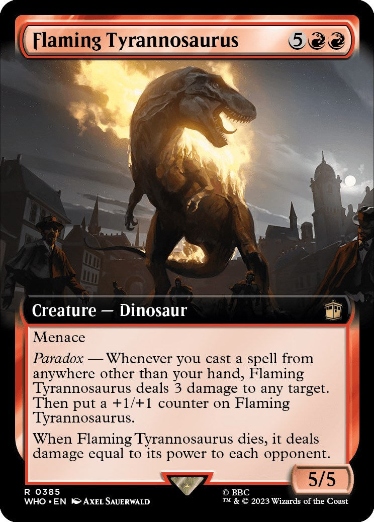 Flaming Tyrannosaurus (Extended Art)