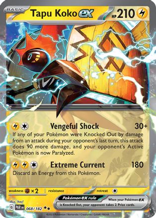 Tapu Koko ex - 068/182 68 - SV04 Paradox Rift Holofoil