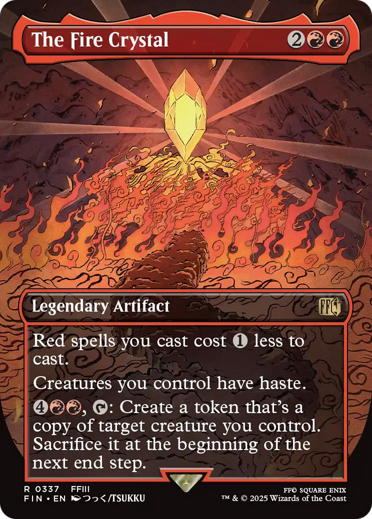 The Fire Crystal (Borderless) (FIN-337) - FINAL FANTASY (Borderless) Foil