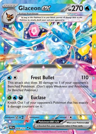 Glaceon ex - 026/131 26 - SV Prismatic Evolutions Holofoil