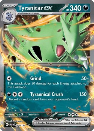 Tyranitar ex 64 - SV Prismatic Evolutions Holofoil