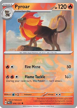 Pyroar (Master Ball Pattern) 16 - SV Prismatic Evolutions Holofoil