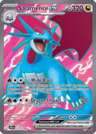 Salamence ex - 177/159 177 - SV09 Journey Together Holofoil