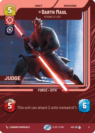 Darth Maul - Revenge at Last (5) - Judge Promos Foil