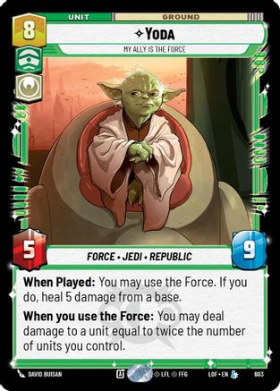 Yoda - My Ally is the Force (Foil) (603) - Legends of the Force Foil