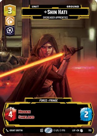 Shin Hati - Overeager Apprentice (Prestige Foil) (1112) - Legends of the Force Foil