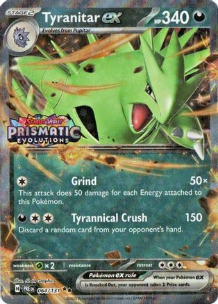 Tyranitar ex (Prismatic Evolutions Stamp) 64 - Miscellaneous Cards & Products Holofoil
