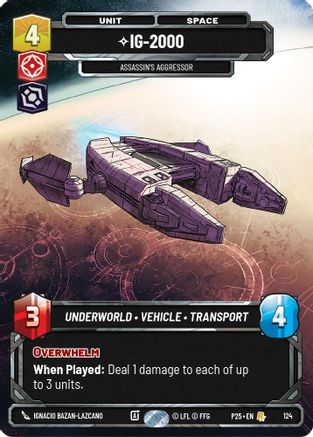 IG-2000 - Assassin's Aggressor (124) - Sector and Regional Promos Season 1 Foil