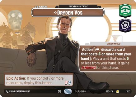 Dryden Vos - I Never Ask Twice (Showcase) (1027) - Secrets of Power Foil