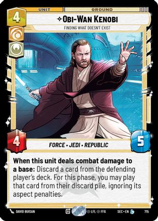 Obi-Wan Kenobi - Finding What Doesn't Exist (Foil) (715) - Secrets of Power Foil