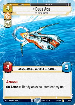 Blue Ace - Colorful Racer (Hyperspace Foil) (960) - Secrets of Power Foil